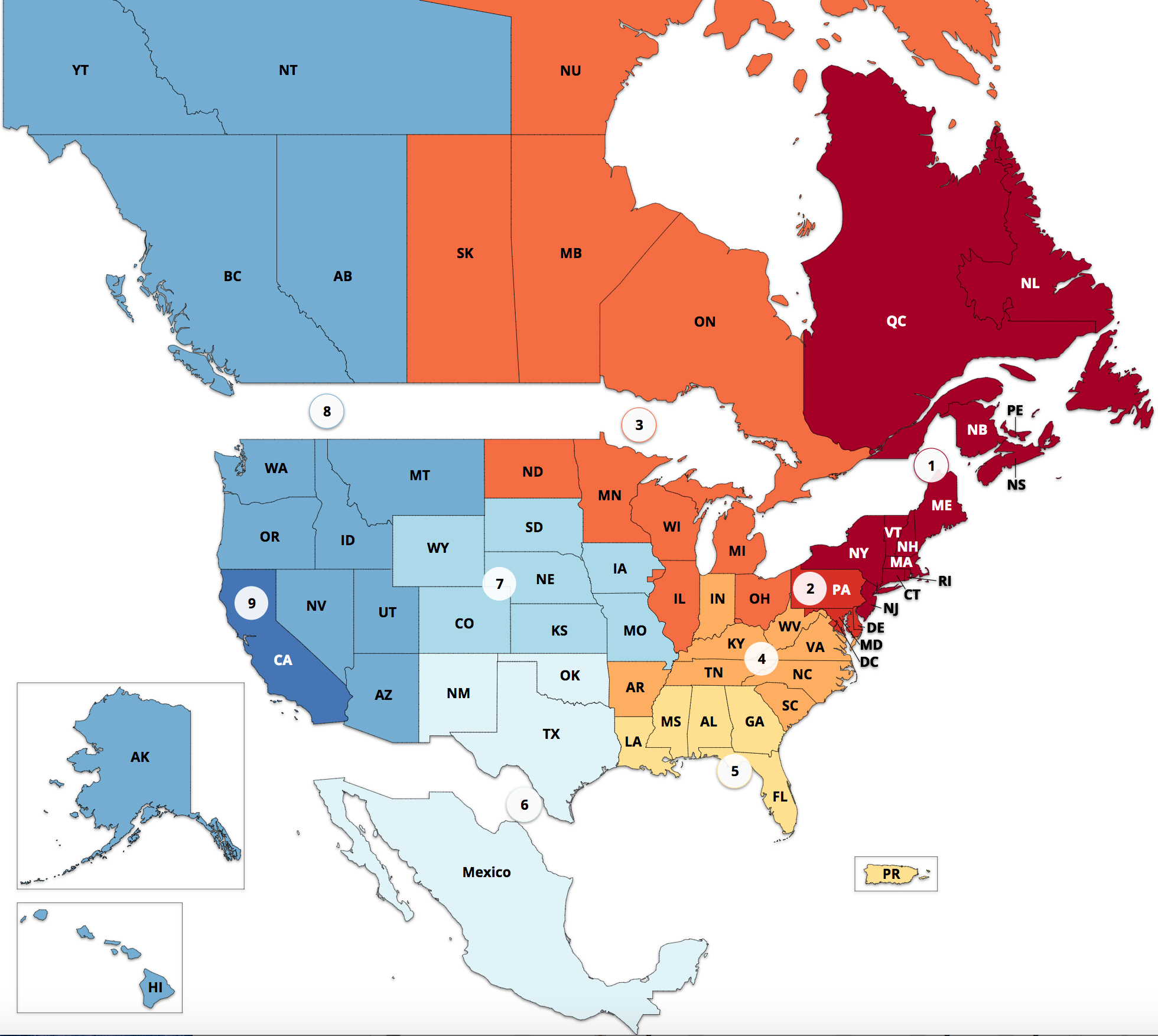 asce-north-american-regions